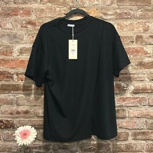 Apero Black Wrap Tee S NWT